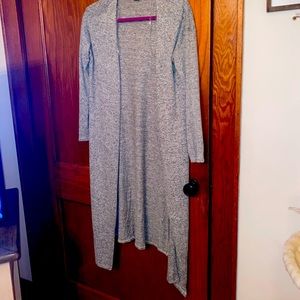 Long light gray cardigan